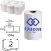 Бумажные салфетки в рулоне "Queen" 100 м., 2 слоя, белые