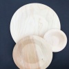 Тарелка круглая одноразовая деревянная березовая 100,180,230 мм